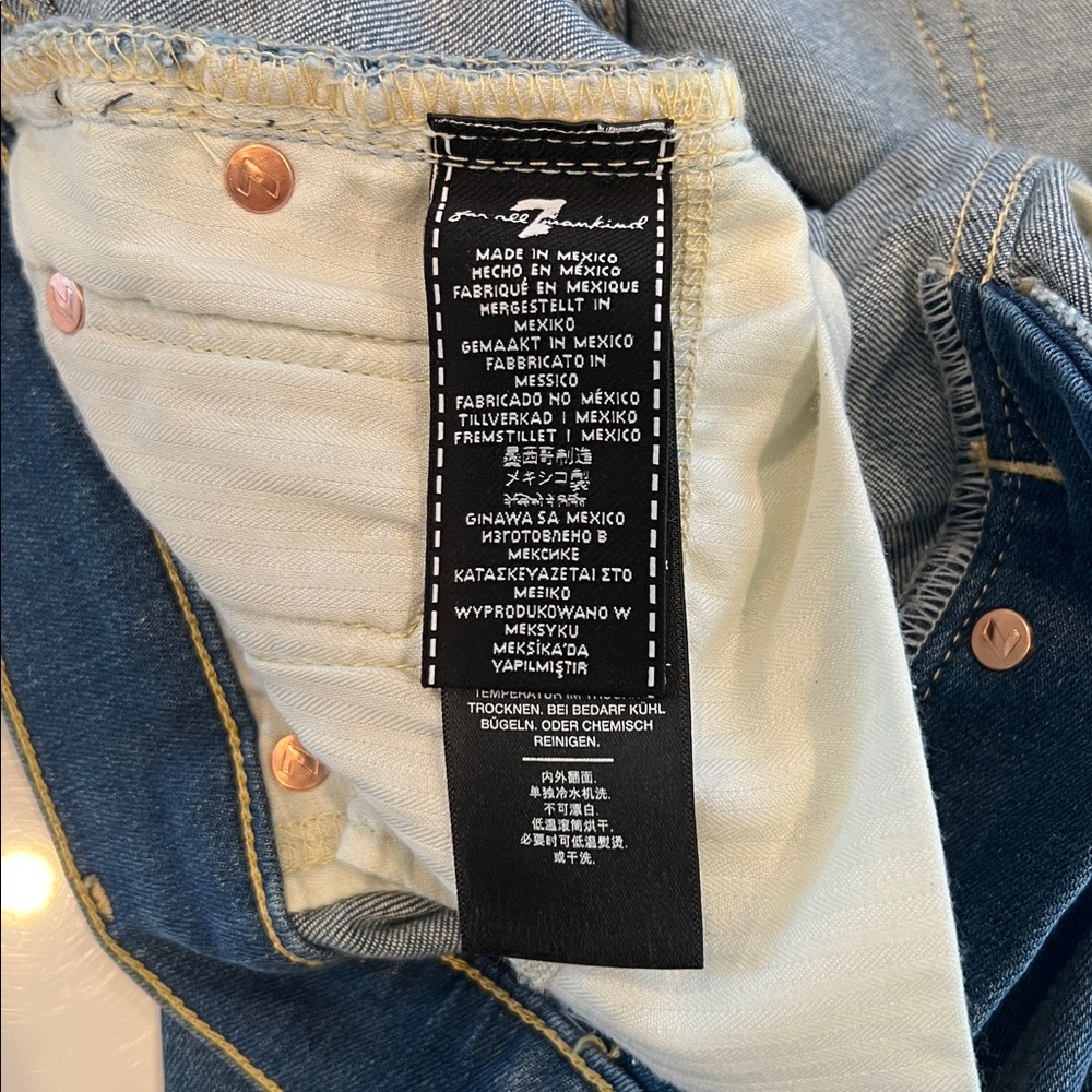 7 For All Mankind Classic Denim Boyfriend Jeans - Picture 7 of 8